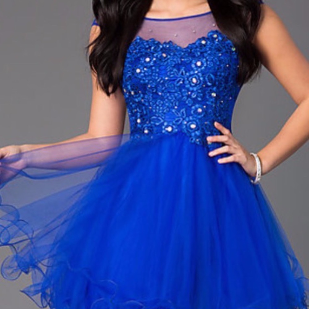 Royal Blue Dancing Queen Short Homecoming Dress